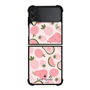 KATE SPADE NEW YORK LOGO FRUITS Samsung Galaxy Z Flip 3 Case Cover KATE SPADE NEW YORK LOGO FRUITS Samsung Galaxy Z Flip 3 Case Cover