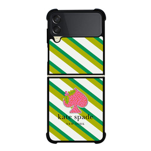 KATE SPADE NEW YORK LOGO FRUITY GREEN Samsung Galaxy Z Flip 3 Case Cover KATE SPADE NEW YORK LOGO FRUITY GREEN Samsung Galaxy Z Flip 3 Case Cover