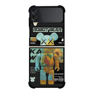 KAWS ROBOT BEAR MASA Samsung Galaxy Z Flip 3 Case Cover KAWS ROBOT BEAR MASA Samsung Galaxy Z Flip 3 Case Cover