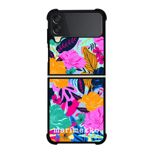 MARIMEKKO FLOWER COLORFUL PATTERN Samsung Galaxy Z Flip 3 Case Cover MARIMEKKO FLOWER COLORFUL PATTERN Samsung Galaxy Z Flip 3 Case Cover