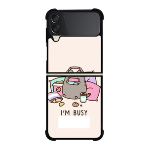 PUSHEEN CAT I'M BUSY Samsung Galaxy Z Flip 3 Case Cover PUSHEEN CAT I'M BUSY Samsung Galaxy Z Flip 3 Case Cover