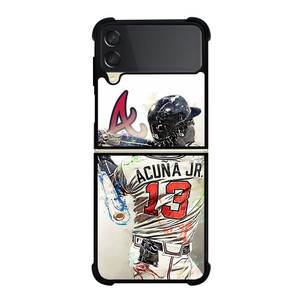 RONALD ACUNA JR 13 ATLANTA BRAVES Samsung Galaxy Z Flip 3 Case Cover RONALD ACUNA JR 13 ATLANTA BRAVES Samsung Galaxy Z Flip 3 Case Cover