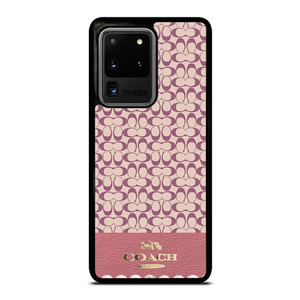 COACH NEW YORK LOGO PINK EMBLEM PATTERN Samsung Galaxy S20 Ultra Case Cover
