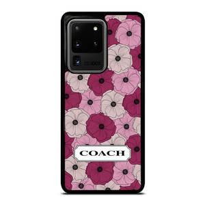 COACH NEW YORK LOGO PURPLE FLOWER Samsung Galaxy S20 Ultra Case Cover