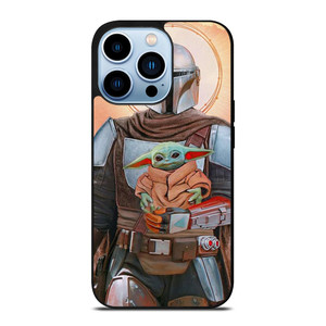 BABY YODA AND THE MANDALORIAN STAR WARS iPhone 13 Pro Max Case Cover