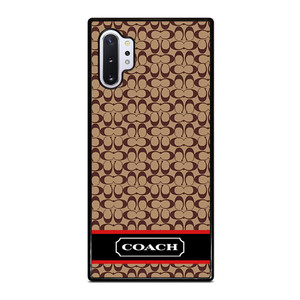 COACH NEW YORK BROWNLOGO PATTERN Samsung Galaxy Note 10 Plus Case Cover