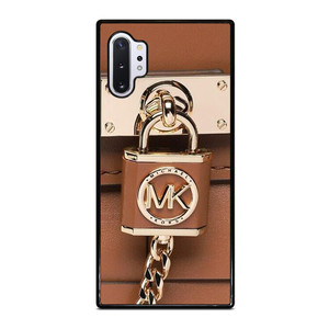 MICHAEL KORS LOGO MK PADLOCK BROWN Samsung Galaxy Note 10 Plus Case Cover