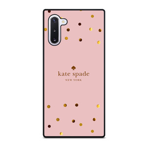 KATE SPADE NEW YORK LOGO PINK GOLDEN POLKADOTS Samsung Galaxy Note 10 Case Cover