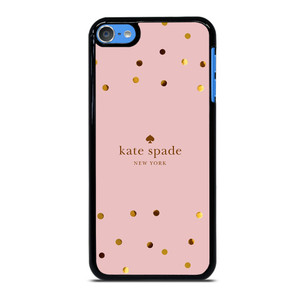 KATE SPADE NEW YORK LOGO PINK GOLDEN POLKADOTS iPod Touch 7 Case