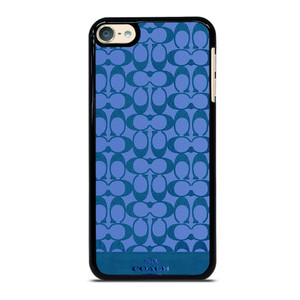 COACH NEW YORK LOGO PATTERN BLUE EMBLEM iPod Touch 6 Case