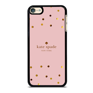 KATE SPADE NEW YORK LOGO PINK GOLDEN POLKADOTS iPod Touch 6 Case