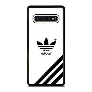 ADIDAS LOGO WHITE CLASSIC STRIPES Samsung Galaxy S10 Case Cover ADIDAS LOGO WHITE CLASSIC STRIPES Samsung Galaxy S10 Case Cover