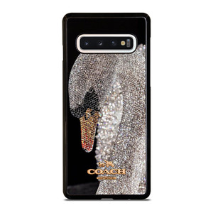 COACH NEW YORK LOGO DIAMOND SWAN Samsung Galaxy S10 Case Cover