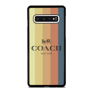 COACH NEW YORK LOGO STRIPES Samsung Galaxy S10 Case Cover
