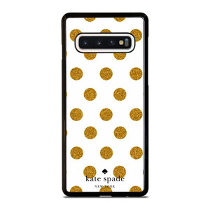 KATE SPADE NEW YORK LOGO GOLDEN POLKADOTS Samsung Galaxy S10 Case Cover