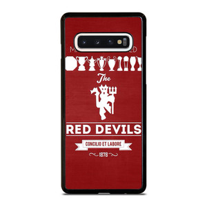 MANCHESTER UNITED FC LOGO FOOTBALL RED DEVILS Samsung Galaxy S10 Case Cover