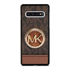 MICHAEL KORS LOGO MK WALLET BROWN Samsung Galaxy S10 Case Cover