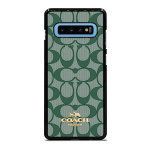 COACH NEW YORK LOGO GREEN ICONS Samsung Galaxy S10 Plus Case Cover COACH NEW YORK LOGO GREEN ICONS Samsung Galaxy S10 Plus Case Cover