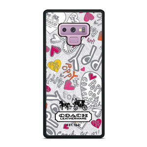 COACH NEW YORK LOGO POPPY COLORFUL Samsung Galaxy Note 9 Case Cover