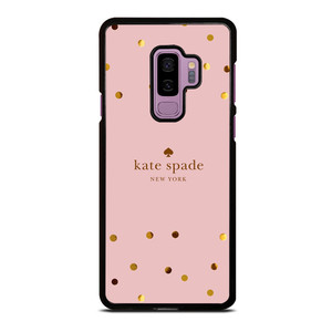 KATE SPADE NEW YORK LOGO PINK GOLDEN POLKADOTS Samsung Galaxy S9 Plus Case Cover
