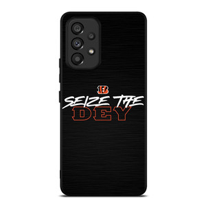 CINCINNATI BENGALS LOGO FOOTBALL TEAM SEIZE THE DEY Samsung Galaxy A53 Case Cover