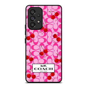COACH NEW YORK LOGO CHERRY ICON Samsung Galaxy A53 Case Cover COACH NEW YORK LOGO CHERRY ICON Samsung Galaxy A53 Case Cover