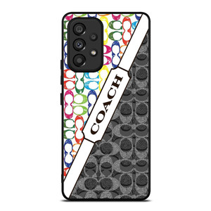 COACH NEW YORK LOGO COLORFULL BLACK ICON Samsung Galaxy A53 Case Cover