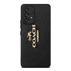 COACH NEW YORK LOGO ON BLACK WALLET Samsung Galaxy A53 Case Cover