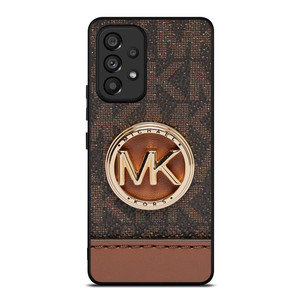 MICHAEL KORS LOGO MK WALLET BROWN Samsung Galaxy A53 Case Cover