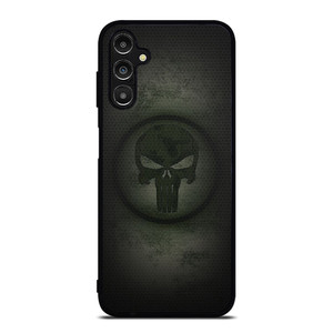 PUNISHER LOGO METAL CARBON Samsung Galaxy A14 Case Cover