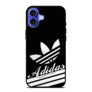 ADIDAS LOGO BLACK RETRO iPhone 16 Case Cover