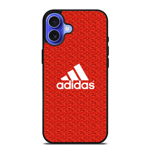 ADIDAS RED PATTERN iPhone 16 Case Cover