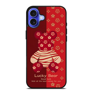 BEAR BRICK KAWS LUCKY RED iPhone 16 Case Cover