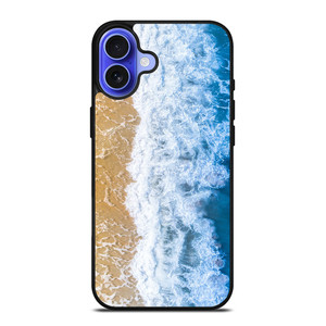 BLUE BEACH WAVES iPhone 16 Case Cover
