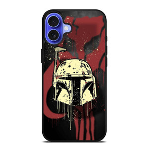BOBA FETT HELMET STAR WARS ART iPhone 16 Case Cover BOBA FETT HELMET STAR WARS ART iPhone 16 Case Cover