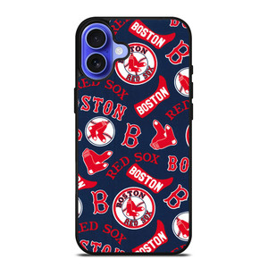 BOSTON RED SOX BASEBALL PATTERN iPhone 16 Case Cover