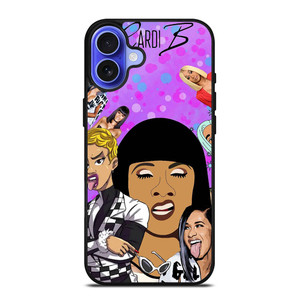 CARDI B CARTOON iPhone 16 Case Cover CARDI B CARTOON iPhone 16 Case Cover