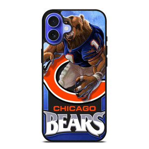 CHICAGO BEARS MASCOT LOGO iPhone 16 Case Cover