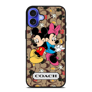 COACH MICKEY MINNIE MOUSE LOVE iPhone 16 Case Cover