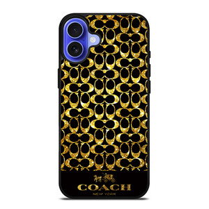 COACH NEW YORK GOLD iPhone 16 Case Cover