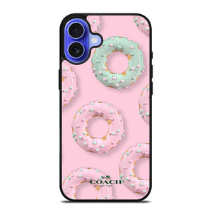 COACH NEW YORK LOGO DONUTS ICON iPhone 16 Case Cover COACH NEW YORK LOGO DONUTS ICON iPhone 16 Case Cover