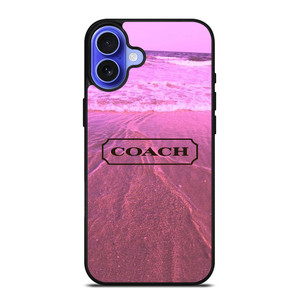 COACH NEW YORK LOGO PINK BEACH iPhone 16 Case Cover