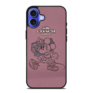 COACH NEW YORK PINK MICKEY MOUSE iPhone 16 Case Cover