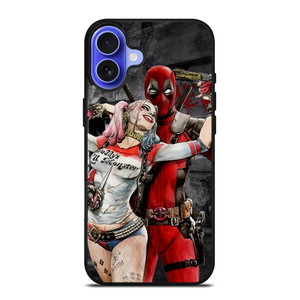 DEADPOOL HARLEY QUINN ART iPhone 16 Case Cover