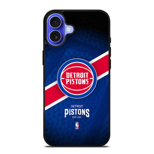 DETROIT PISTONS NBA TEAM iPhone 16 Case Cover