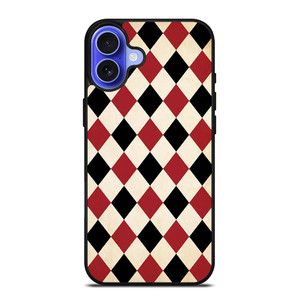 DIAMOND RED BACK PATTERN iPhone 16 Case Cover