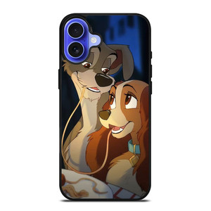 DISNEY CARTOON LADY AND THE TRAMP iPhone 16 Case Cover