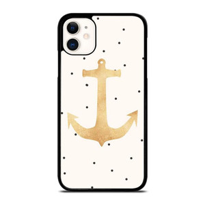 NAUTICAL ANCHOR POLKADOT iPhone 11 Case Cover NAUTICAL ANCHOR POLKADOT iPhone 11 Case Cover