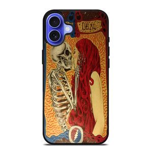 GRATEFUL DEAD KISSING SKELETON iPhone 16 Case Cover GRATEFUL DEAD KISSING SKELETON iPhone 16 Case Cover