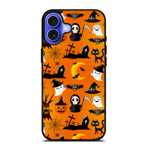 HAPPY HALLOWEEN CARTOON PATERN iPhone 16 Case Cover HAPPY HALLOWEEN CARTOON PATERN iPhone 16 Case Cover